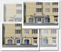 Дизайн фасада здания банка. Эскиз