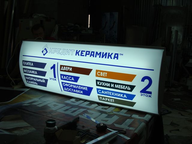 Световые короба. Навигация в торогвом центре.